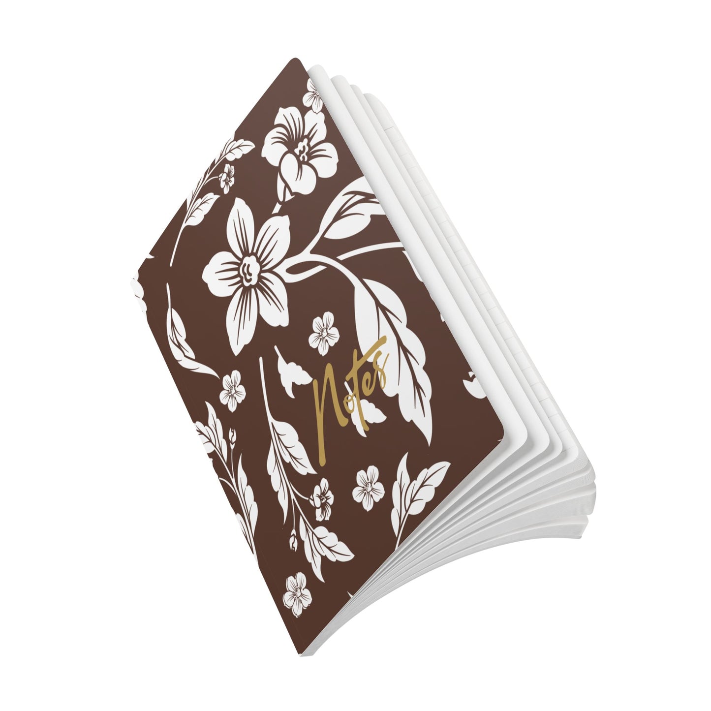 Chocolate Brown Floral A5 Lined Journal Coordinated Collection