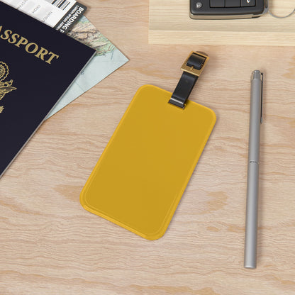 Honey Yellow Luggage Tag Acrylic Travel Tag