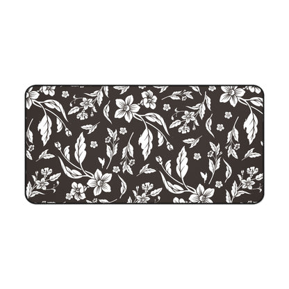 Muted Charcoal Floral Desk Pad (12x18, 12x22 or 16x32)
