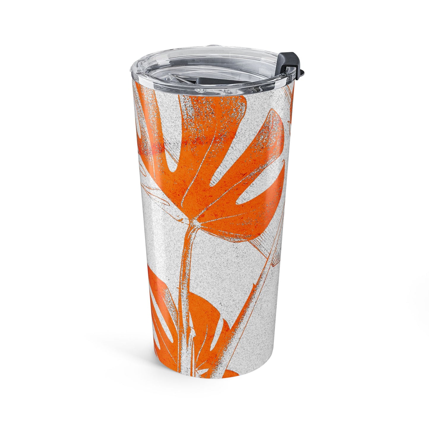 Monstera Leaf Tangerine 20 oz Tumbler