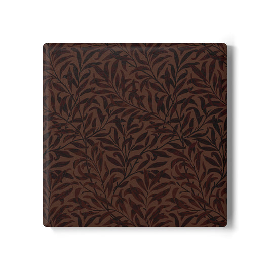 Chocolate Brown Leaves Coaster Square or Round Color Coordinated Collection