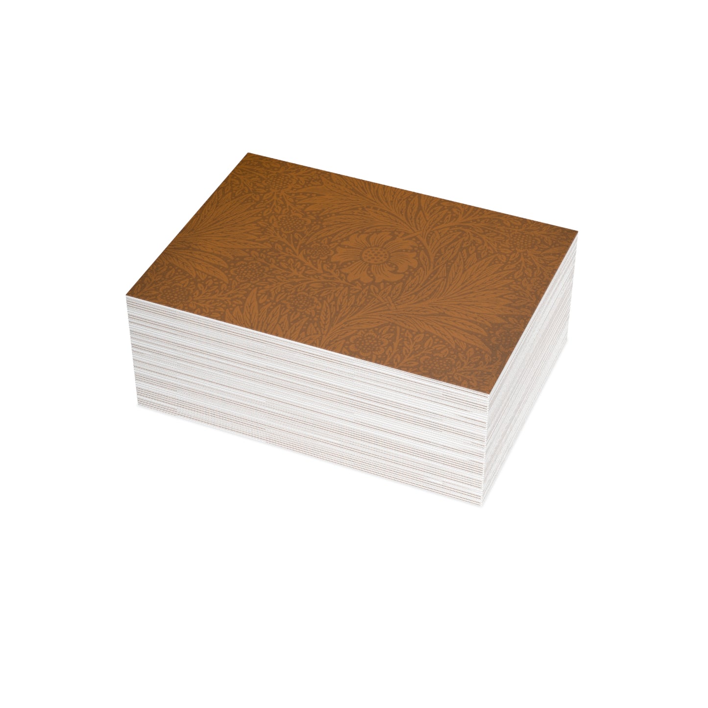 Saddle Tan Floral Postcard Set Pack of 10, 30 or 50 w/ Envelopes | Coordinated Collection