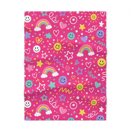 Pink Pop Soft Fleece Baby Blanket Pink Nursery Blanket