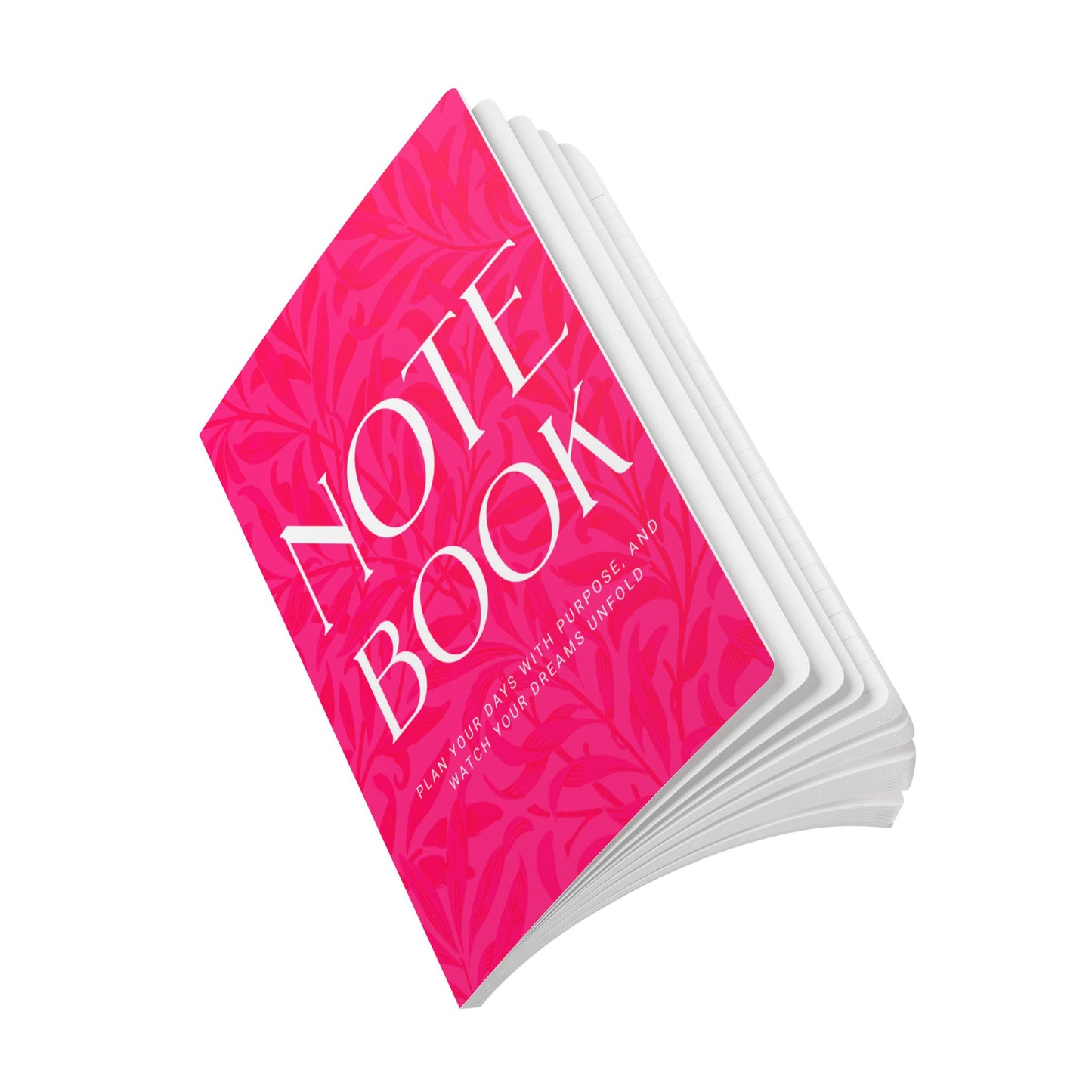 Pink Leaves A5 Lined Journal Minimal Botanical Notebook | Coordinated Collection