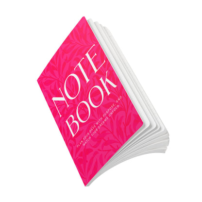 Pink Leaves A5 Lined Journal Minimal Botanical Notebook | Coordinated Collection