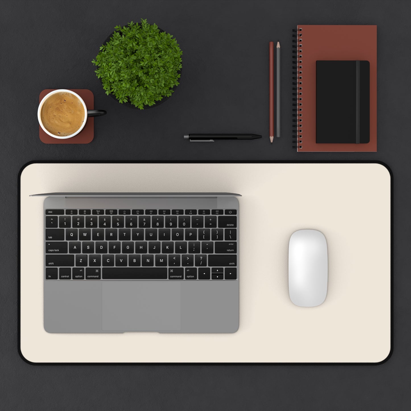 Latte Cream Desk Mat Color Coordinated Collection (12x18, 12x22, 16x32)