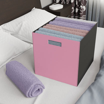 Light Pink Felt Storage Box Foldable Organizer Bin Home Storage Basket
