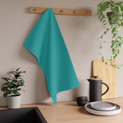 Deep Aqua Cotton Twill Tea Towel 18 x 30