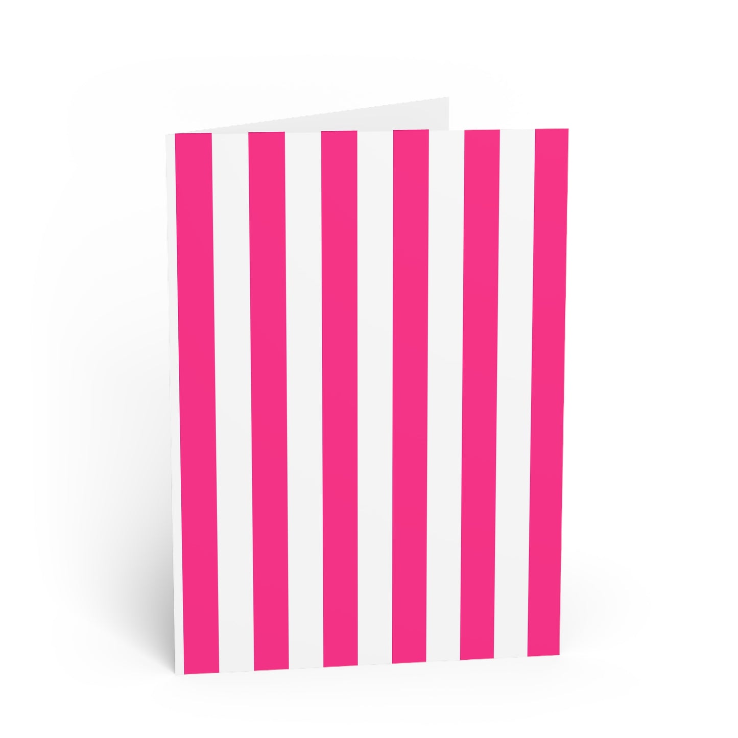 Pink Stripe Folded Note Card Set Pink Striped Stationery