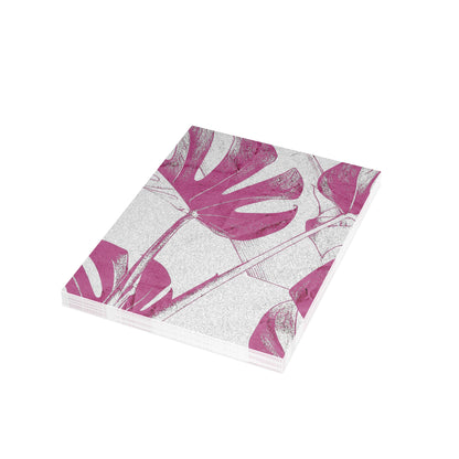Monstera Leaf Lilac Wine Postcards