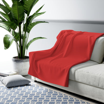 True Red Sherpa Fleece Blanket Cozy Plush Throw 3 Sizes Soft Warm Blanket