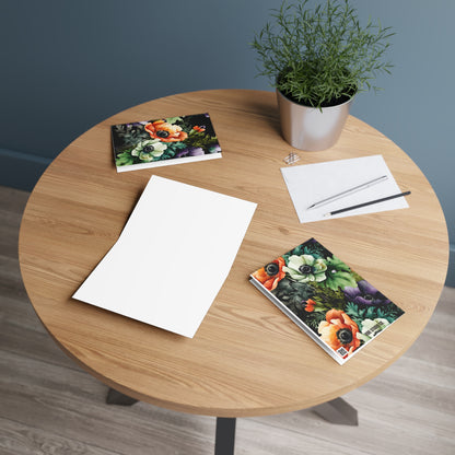 Decorated Floral Note Cards Botanical Floral Stationery Set
