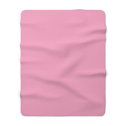 Light Pink Sherpa Fleece Blanket Cozy Plush Throw 3 Sizes Soft Warm Blanket