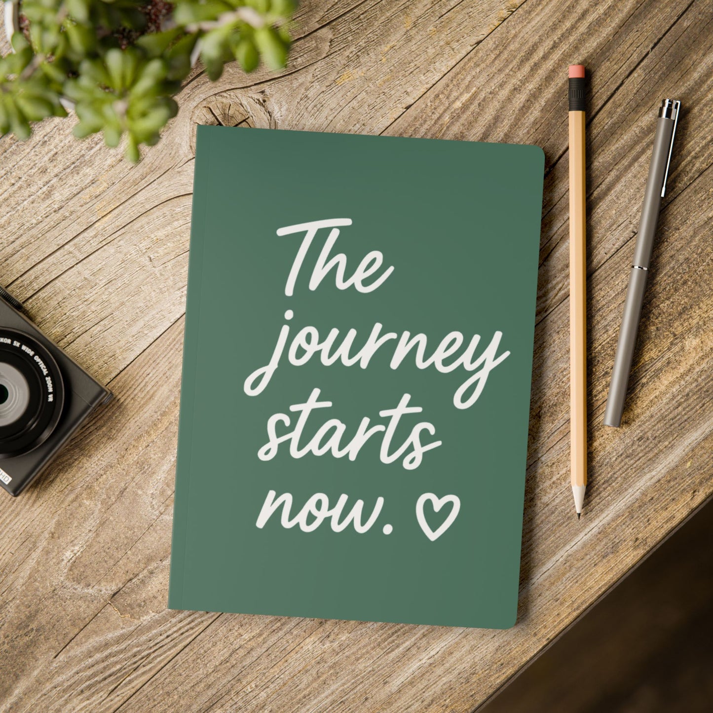 Leaf Green The Journey Starts Now A5 Lined Journal