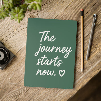 Leaf Green The Journey Starts Now A5 Lined Journal