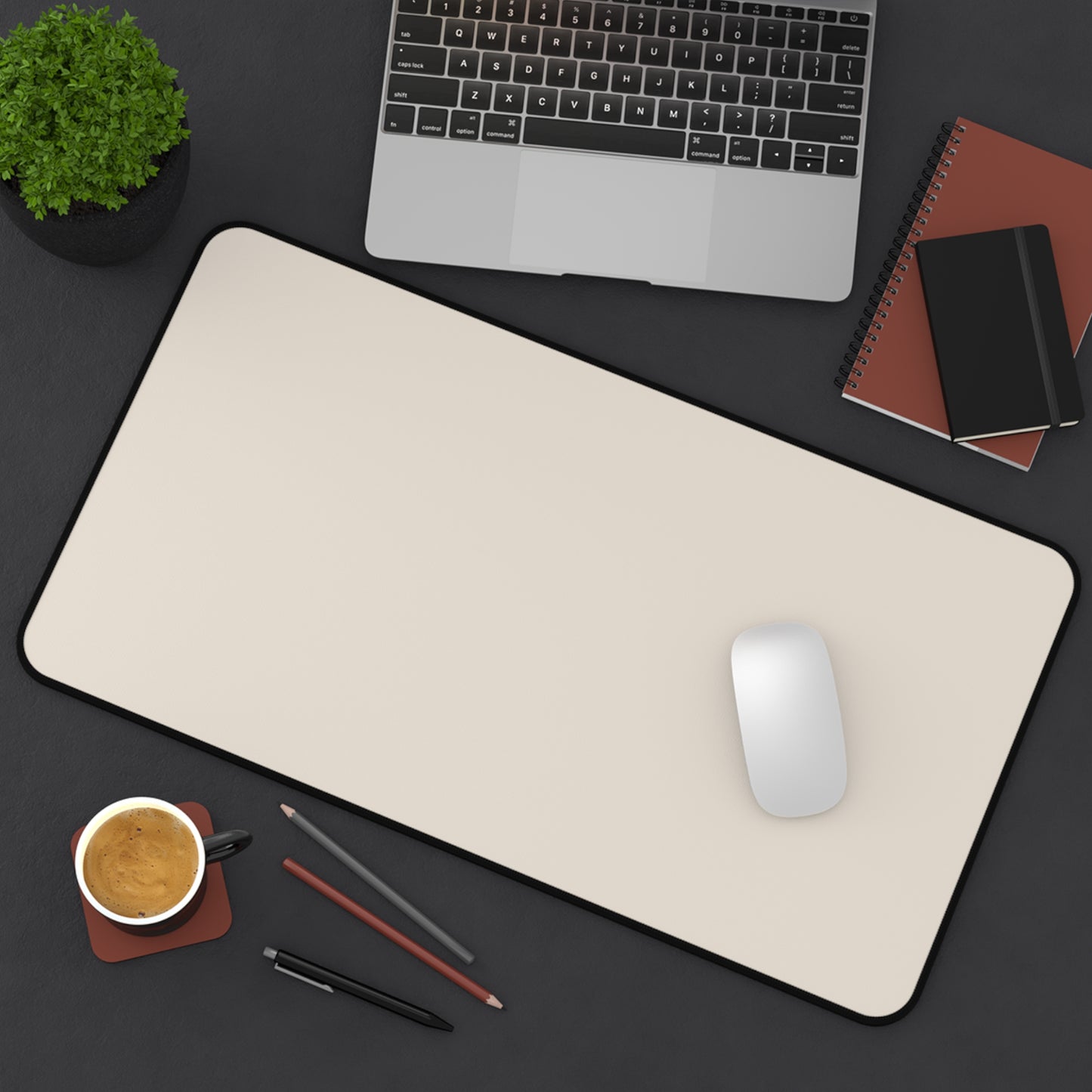 Latte Cream Desk Mat Color Coordinated Collection (12x18, 12x22, 16x32)