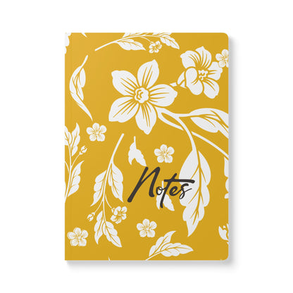Honey Yellow Floral A5 Lined Journal Coordinated Collection