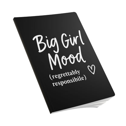 Black Big Girl Mood A5 Lined Journal