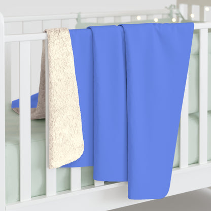 Periwinkle Sherpa Fleece Blanket Cozy Plush Throw 3 Sizes Soft Warm Blanket