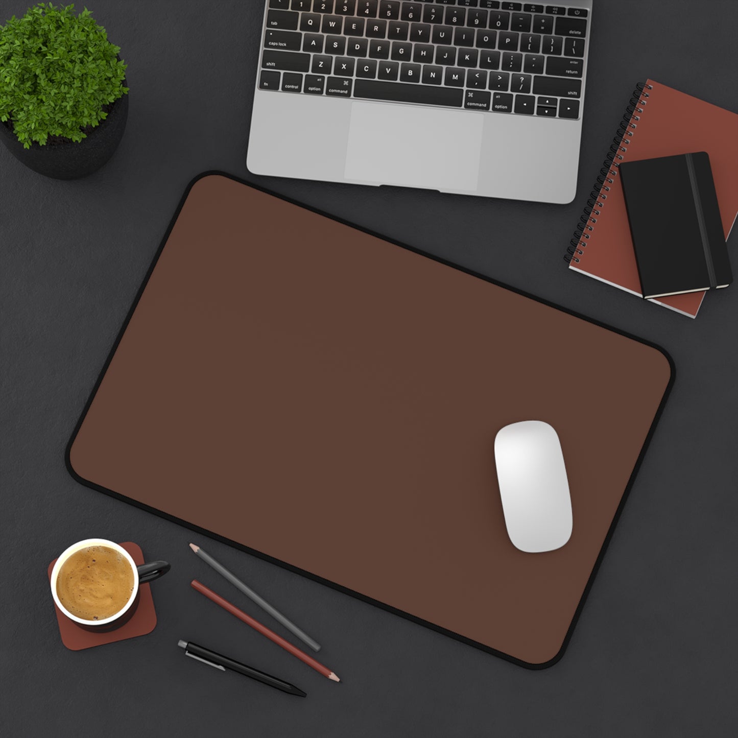 Chocolate Brown Desk Mat Color Coordinated Collection (12x18, 12x22, 16x32)