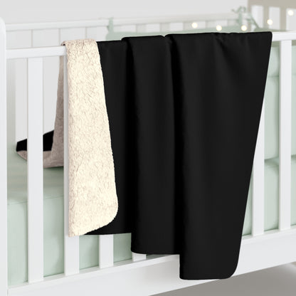 Black Sherpa Fleece Blanket Cozy Plush Throw 3 Sizes Soft Warm Blanket