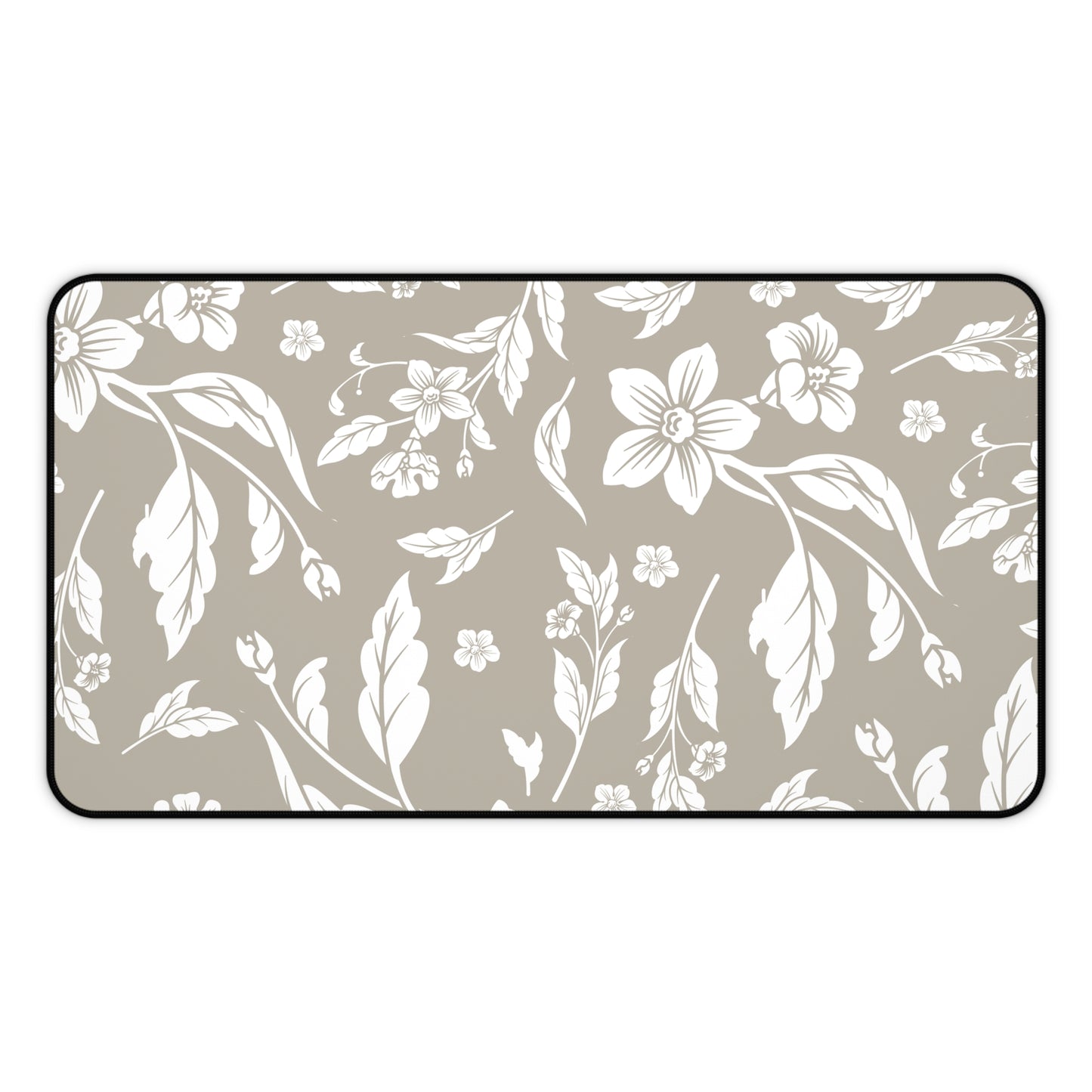 Warm Stone Floral Desk Pad (12x18, 12x22 or 16x32)