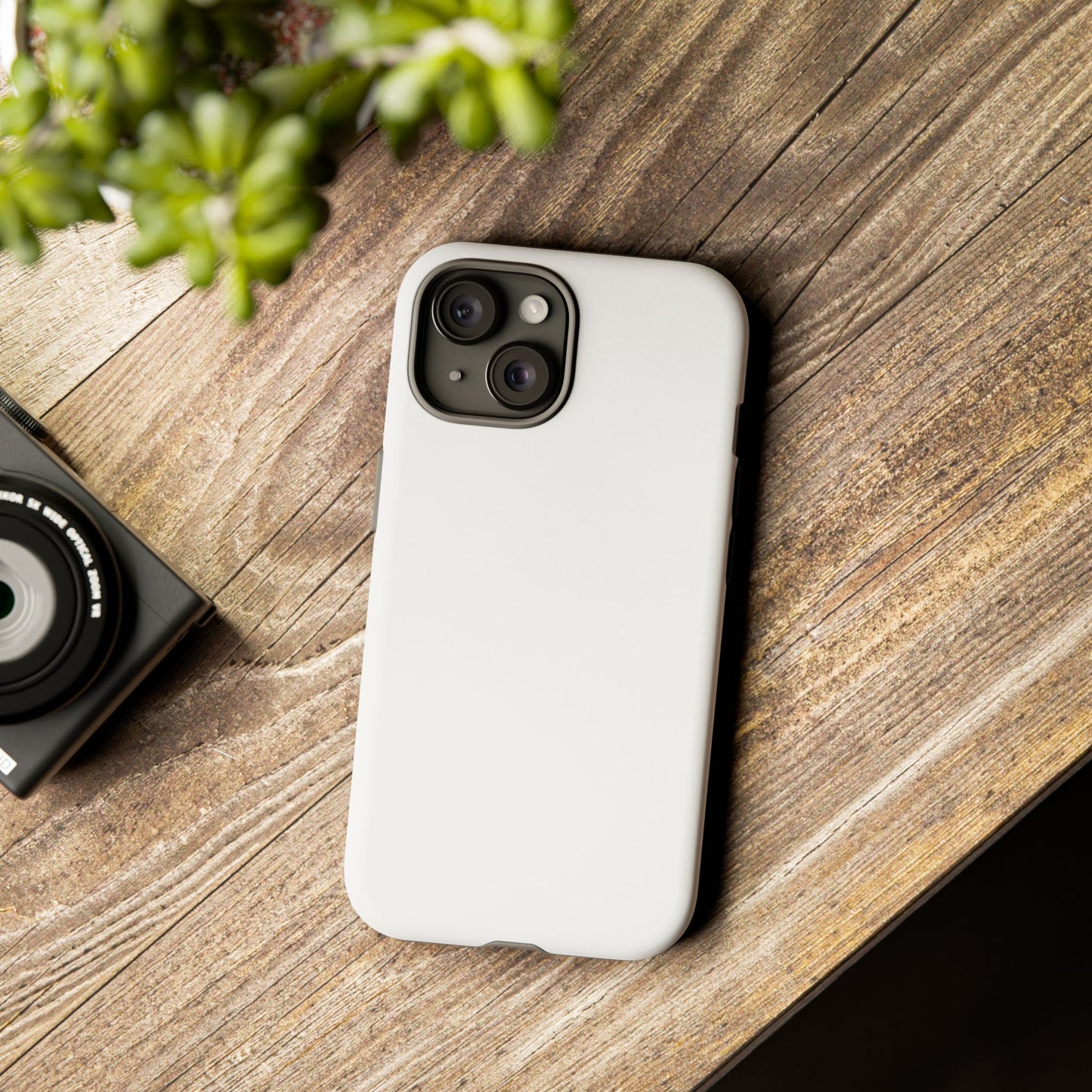 White Tough Cell Phone Case Matte or Glossy Protective Case iPhone Samsung