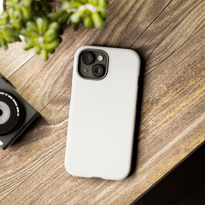 White Tough Cell Phone Case Matte or Glossy Protective Case iPhone Samsung