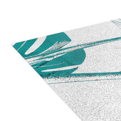 Monstera Leaf Deep Aqua Postcards