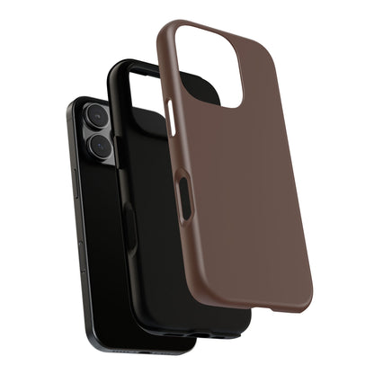 Chocolate Brown Tough Cell Phone Case Matte or Glossy Protective Case iPhone Samsung