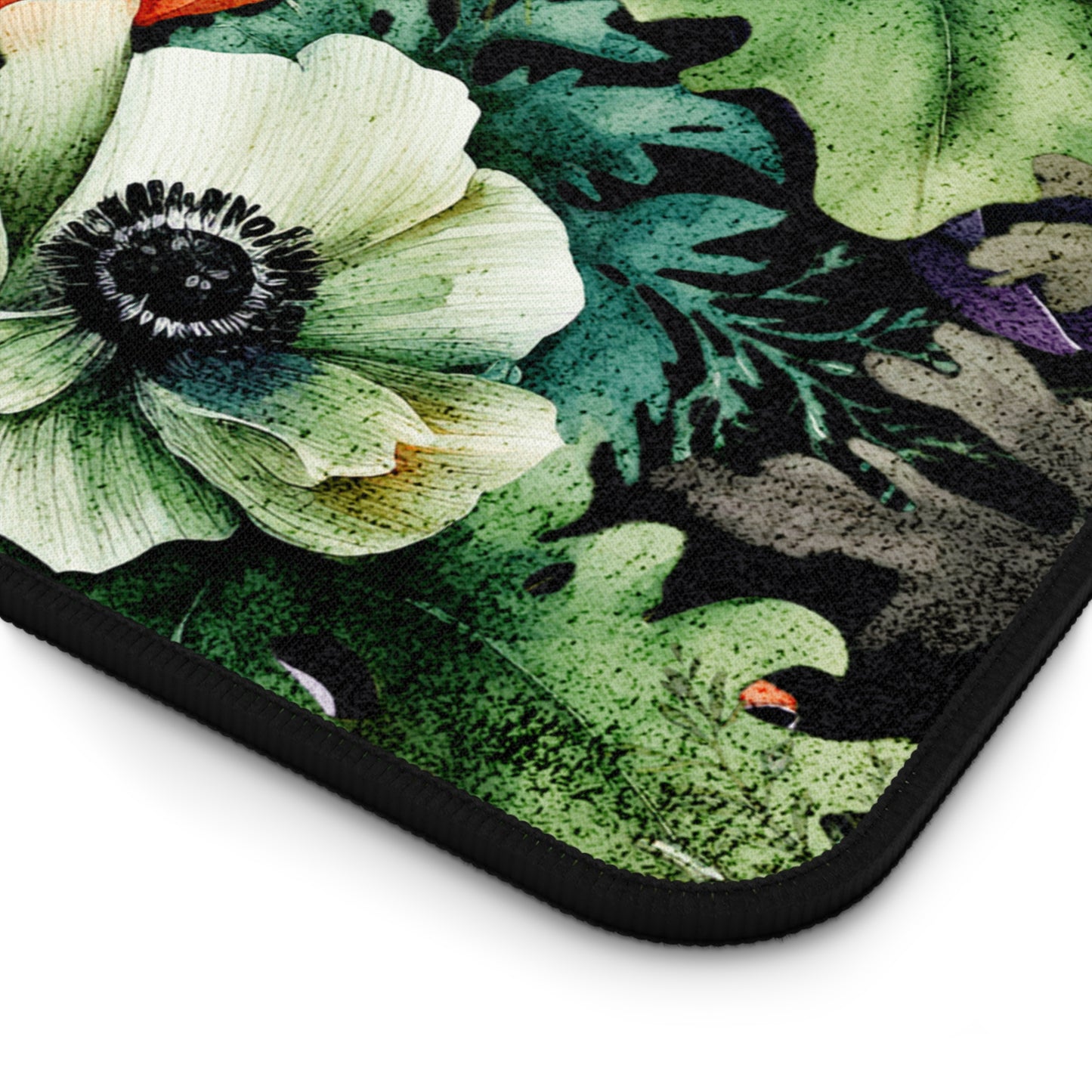 Decorated Floral Desk Pad  Botanical Floral Desk Mat Office Decor (12x18, 12x22, 16x32)