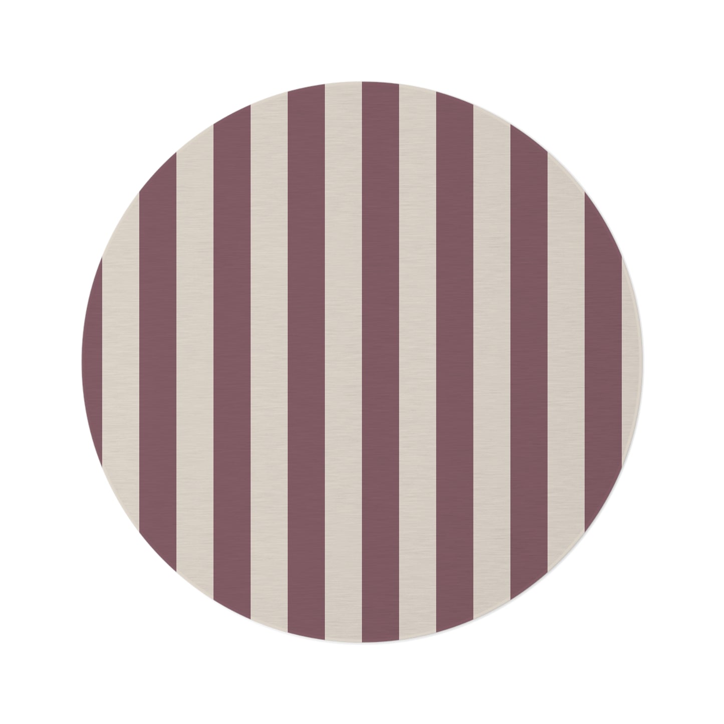 Mauve Stripe Round Rug 60 Inch Striped Area Rug Neutral Modern Home Decor