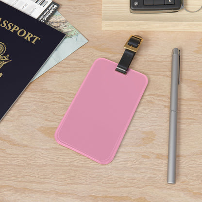 Light Pink Luggage Tag Acrylic Travel Tag