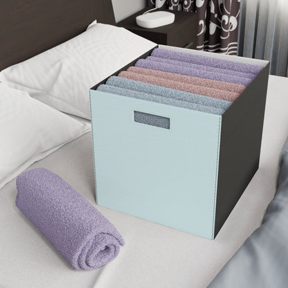 Ocean Blue Felt Storage Box Foldable Organizer Bin Home Storage Basket