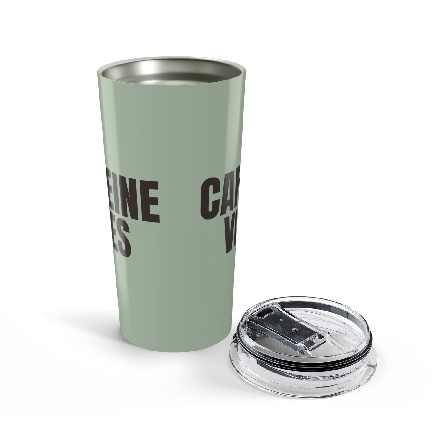 Sage Caffeine Vibes 20oz Stainless Steel Tumbler | Color Coordinated Collection
