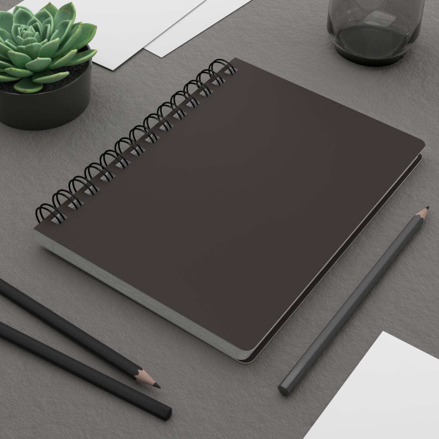 Muted Charcoal Spiral Lined Notebook 150 Page Journal | Coordinated Collection