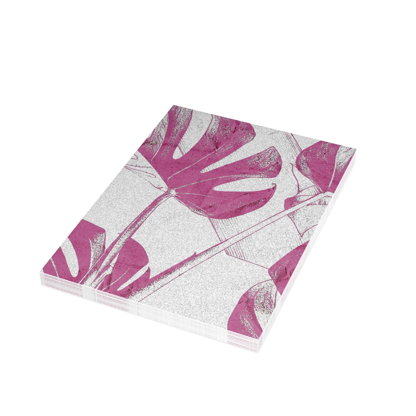 Monstera Leaf Lilac Wine Postcards