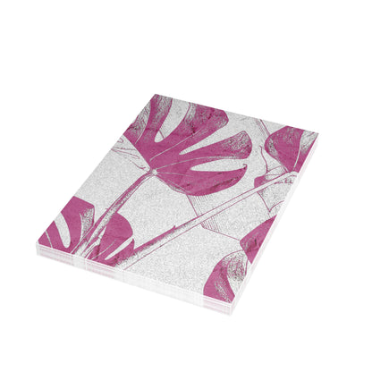Monstera Leaf Lilac Wine Postcards