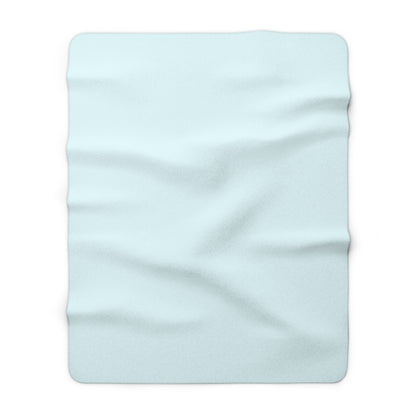 Ocean Blue Sherpa Fleece Blanket Cozy Plush Throw 3 Sizes Soft Warm Blanket