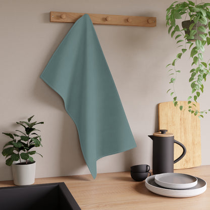 Dusty Blue Cotton Twill Tea Towel 18 x 30