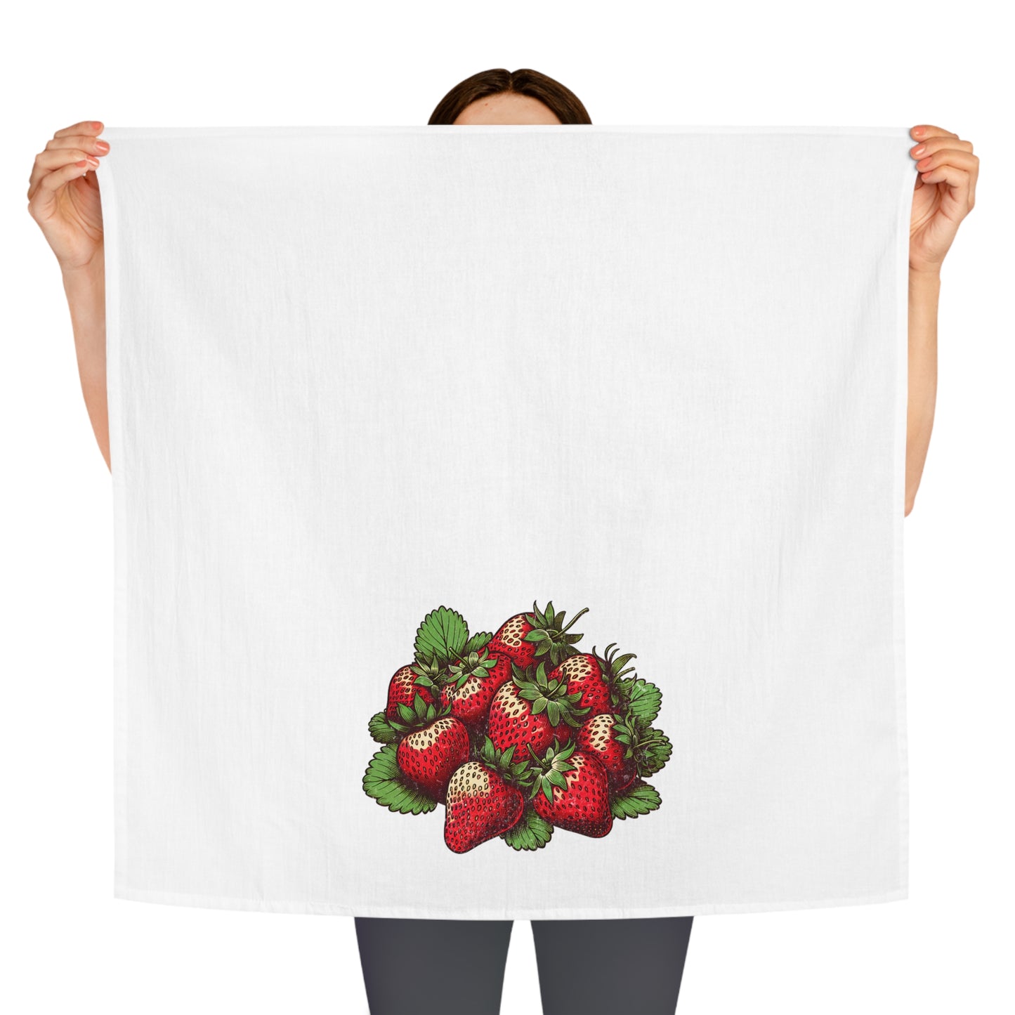 Strawberry Kitchen Tea Towel Cotton Dish Towel Fruit Design Decorative Towel