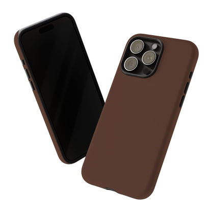 Chocolate Brown Tough Cell Phone Case Matte or Glossy Protective Case iPhone Samsung