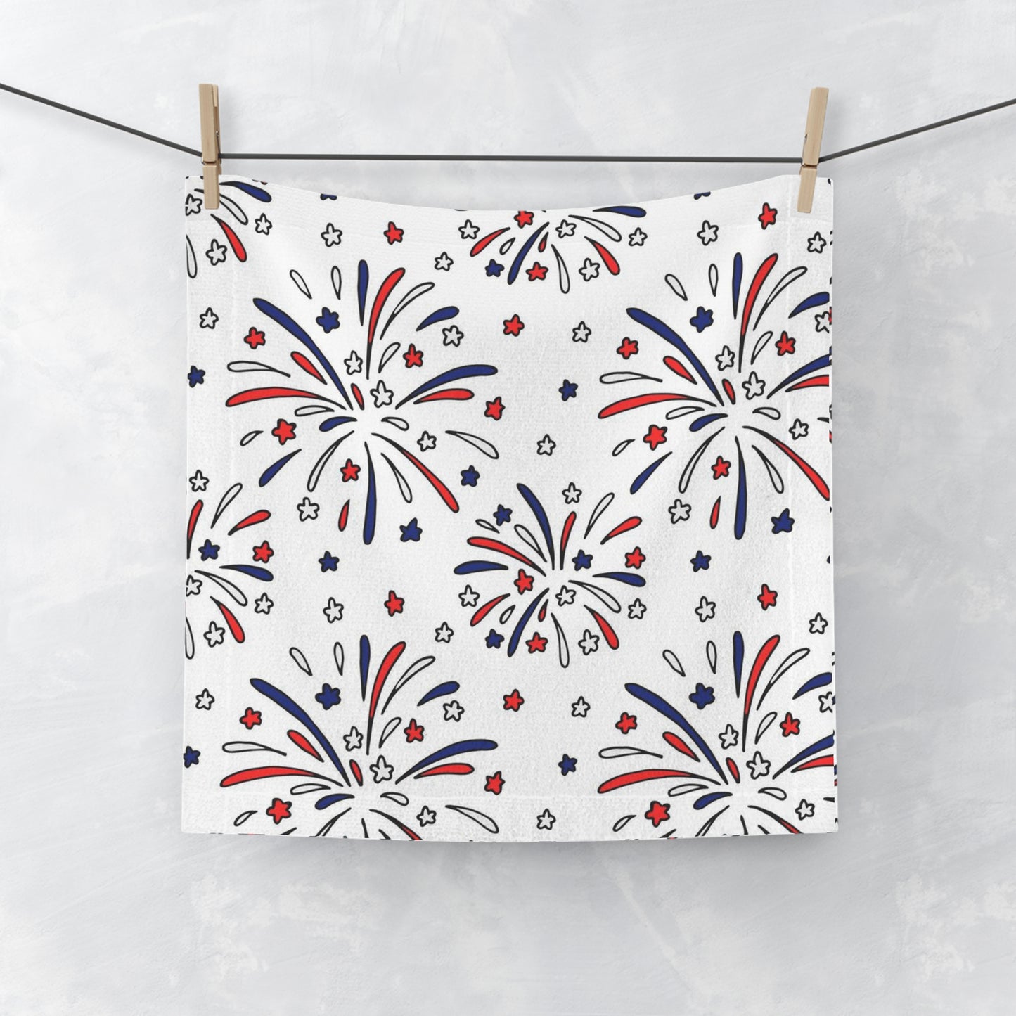 Fireworks Face Towel