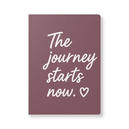 Mauve The Journey Starts Now A5 Lined Journal