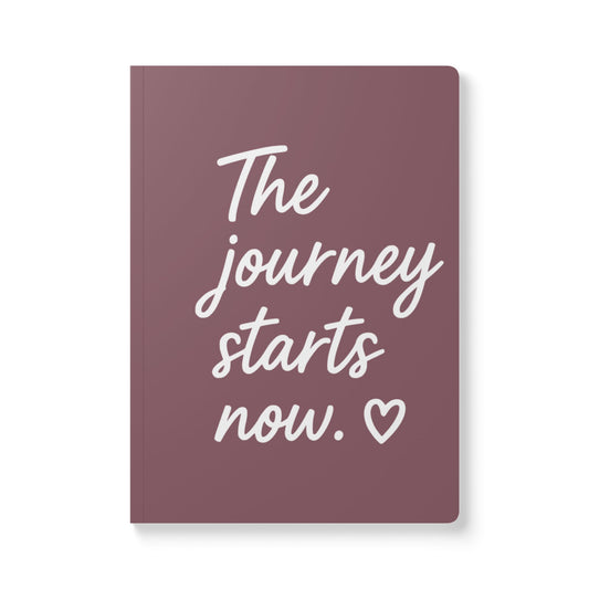 Mauve The Journey Starts Now A5 Lined Journal
