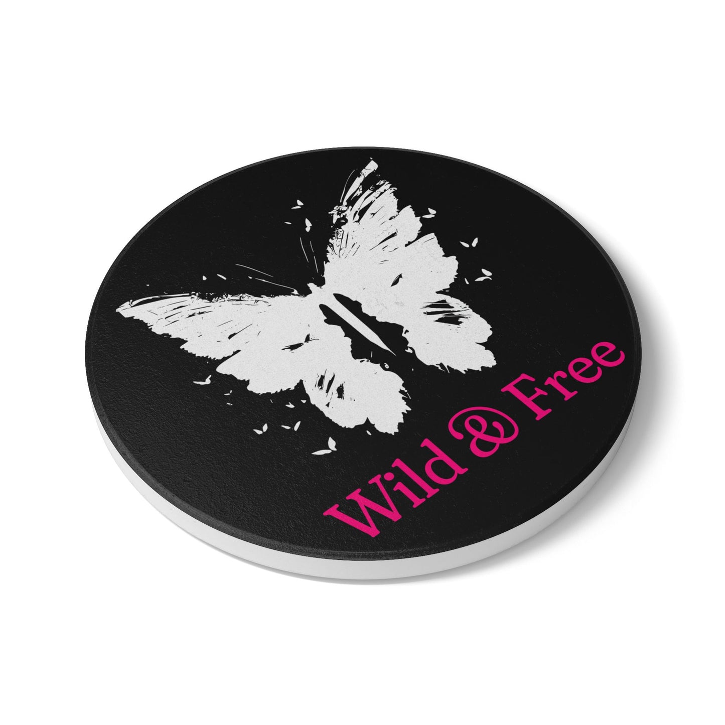 Wild & Free Butterfly Drink Coaster