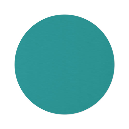 Deep Aqua Coordinated Round Rug 60 Inch Floor Rug Minimal Home Decor Living Room Rug