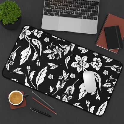 Black Floral Desk Pad (12x18, 12x22 or 16x32)