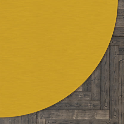 Honey Yellow Coordinated Round Rug 60 Inch Floor Rug Minimal Home Decor Living Room Rug