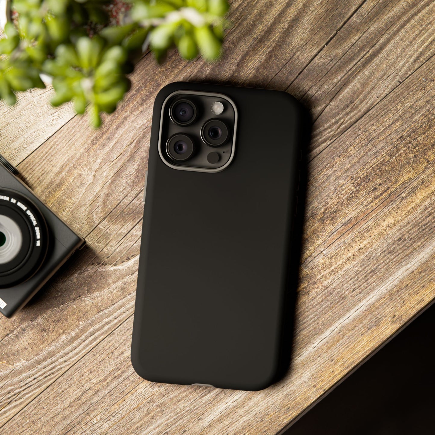 Black Tough Cell Phone Case Matte or Glossy Protective Case iPhone Samsung